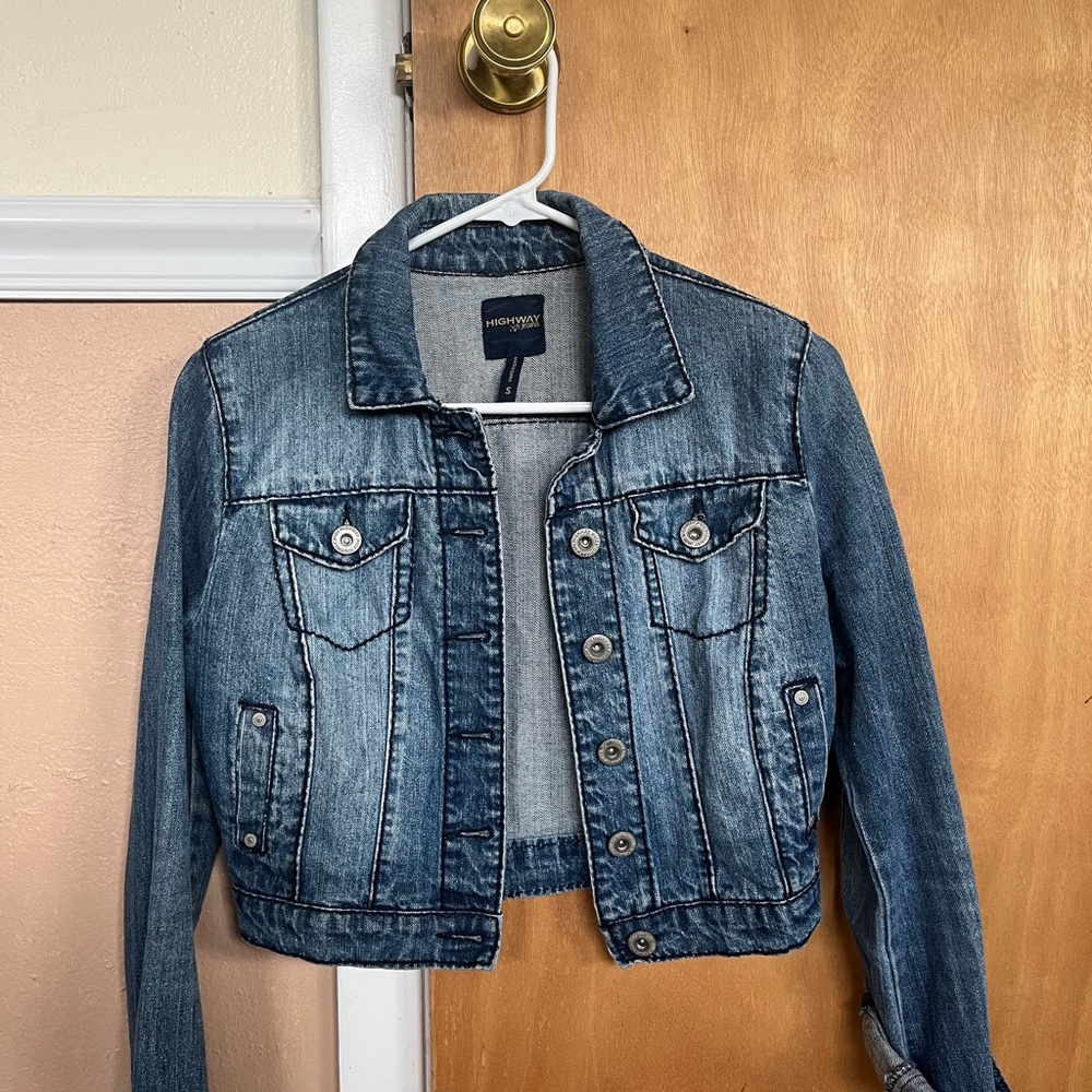 Vintage denim cropped jacket size XS/S Highway Jeans